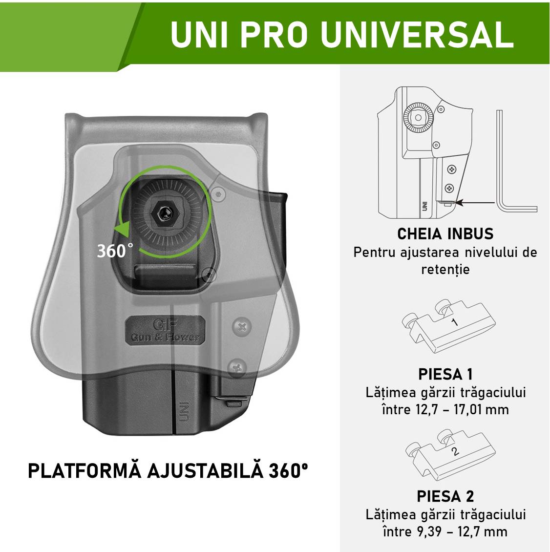 Toc pistol gun flower universal polimer